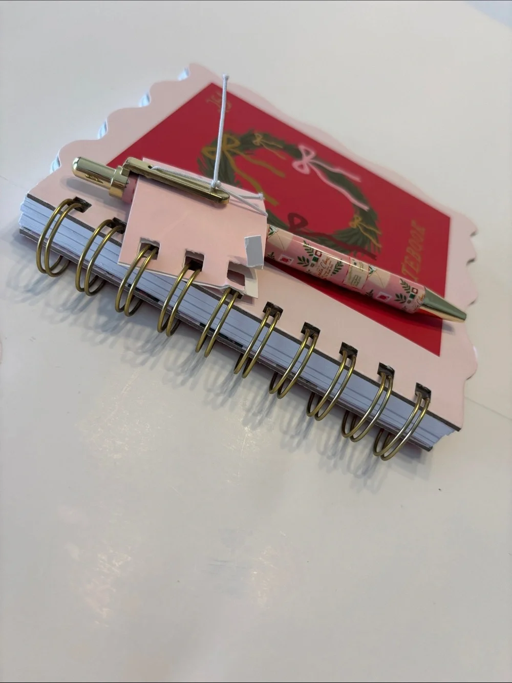 Fringe Festive Wreath Spiral Notebook and Pen Set
